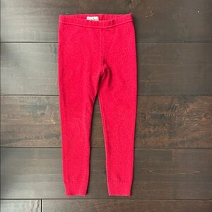 Hatley Knit Red Sparkle Leggings Holiday Christmas 2-3T